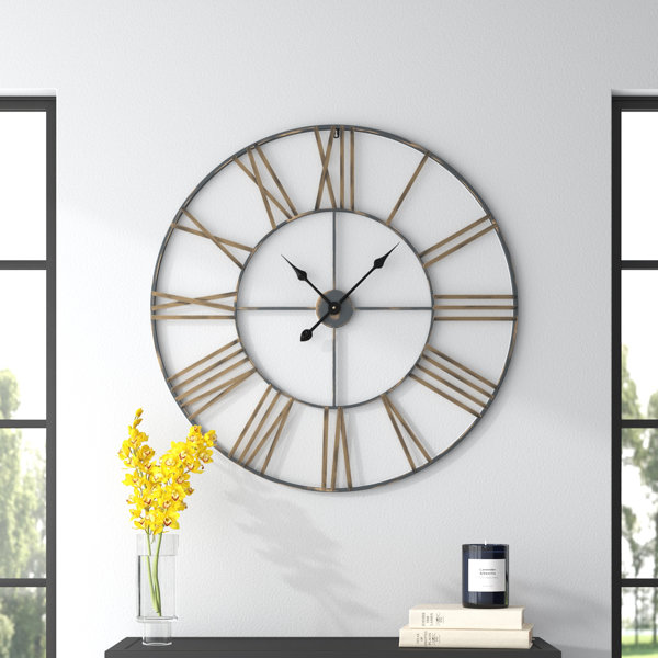 Laurel Foundry Modern Farmhouse Oversized Eisenhauer Wall Clock